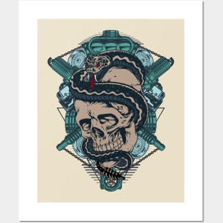 Engine Skull Posters and Art